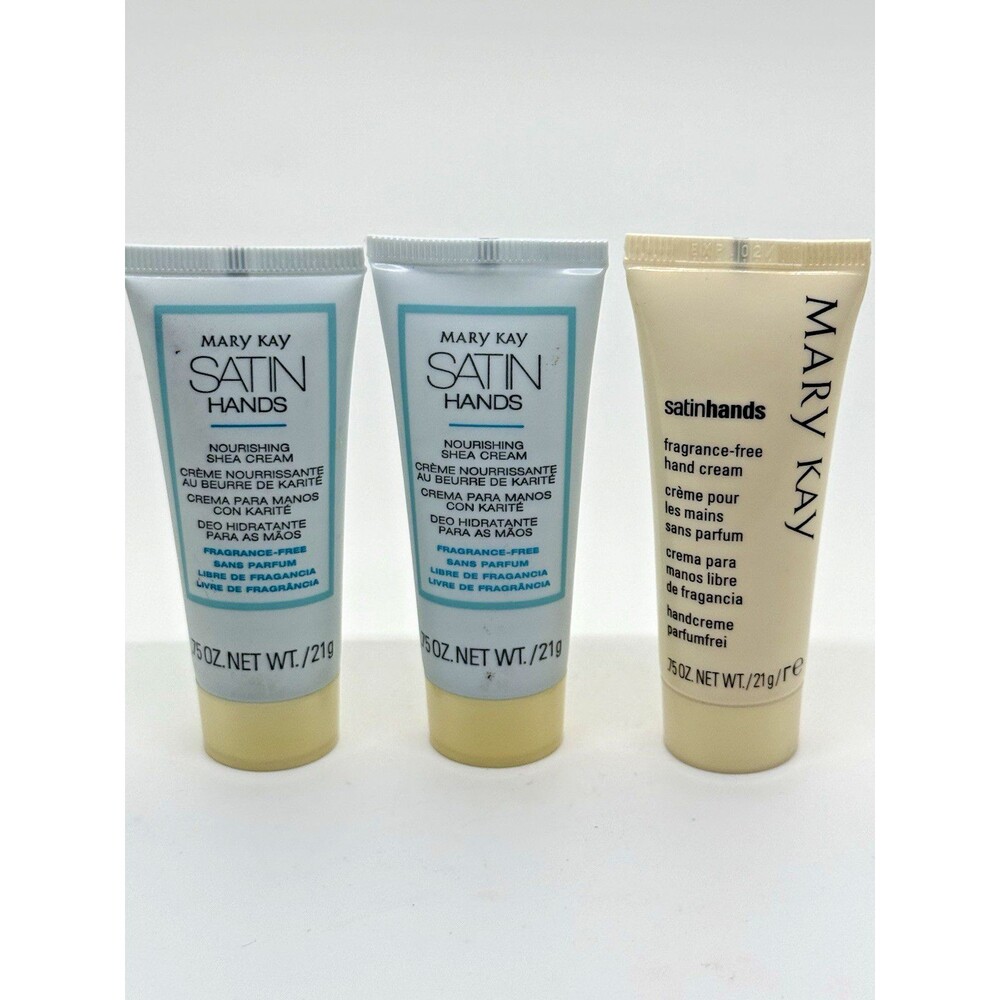 Mary Kay Satin Hands Shea Cream Lotion Fragrance Free 21g 3pc Hand Care